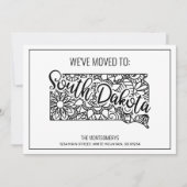 引っ越しましたトゥサウスダコタ州フローラ曼荼羅 案内状 (正面)