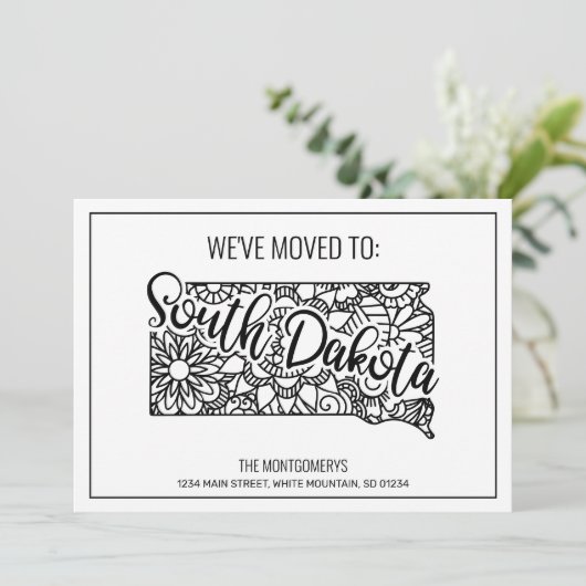 引っ越しましたトゥサウスダコタ州フローラ曼荼羅 案内状 (スタンド正面)