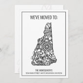 引っ越しましたトゥニューハンプシャー州フローラ曼荼羅 案内状 (正面/裏面)