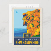 引っ越しましたトゥニューハンプシャー インビテーションポストカード (正面/裏面)
