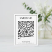 引っ越しましたトゥニューメキシコ州フローラマンダラ 案内ポストカード (スタンド正面)