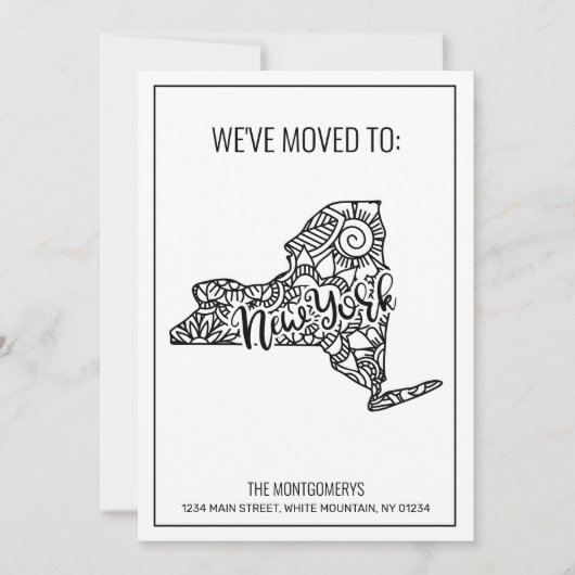 引っ越しましたトゥニューヨーク州フローラ曼荼羅 案内状 (正面)