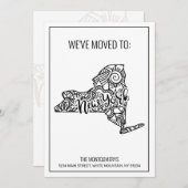 引っ越しましたトゥニューヨーク州フローラ曼荼羅 案内状 (正面/裏面)