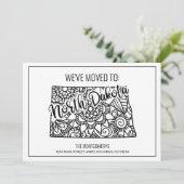 引っ越しましたトゥノースダコタ州フローラ曼荼羅 案内状 (スタンド正面)