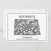 引っ越しましたトゥノースダコタ州フローラ曼荼羅 案内状 (正面/裏面)