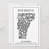 引っ越しましたトゥバーモント州フローラ曼荼羅 案内状 (正面)