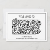 引っ越しましたトゥペンシルバニア州フローラ曼荼羅 案内状 (正面)