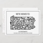 引っ越しましたトゥペンシルバニア州フローラ曼荼羅 案内状 (正面/裏面)