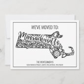 引っ越しましたトゥマサチューセッツ州フローラマンダラ 案内状 (正面)