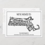 引っ越しましたトゥマサチューセッツ州フローラマンダラ 案内状 (正面/裏面)