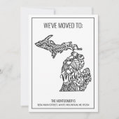 引っ越しましたトゥミシガン州フローラマンダラホーム 案内状 (正面)