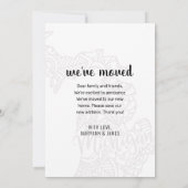 引っ越しましたトゥミシガン州フローラマンダラホーム 案内状 (裏面)