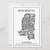 引っ越しましたトゥミシシッピ州フローラ曼荼羅 案内状 (正面)