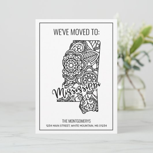 引っ越しましたトゥミシシッピ州フローラ曼荼羅 案内状 (スタンド正面)