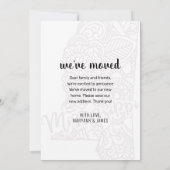 引っ越しましたトゥミシシッピ州フローラ曼荼羅 案内状 (裏面)