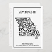 引っ越しましたトゥミズーリ州フローラ曼荼羅 案内状 (正面/裏面)