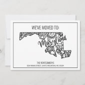 引っ越しましたトゥメリーランド州フローラマンダラホーム 案内状 (正面)