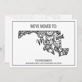 引っ越しましたトゥメリーランド州フローラマンダラホーム 案内状 (正面/裏面)