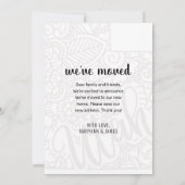 引っ越しましたトゥユタ州フローラマンダラニューホーム 案内状 (裏面)