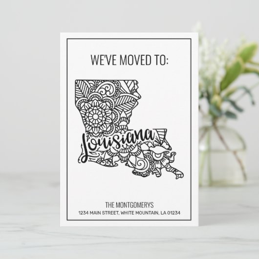 引っ越しましたトゥルイジアナ州フローラマンダラホーム 案内状 (スタンド正面)