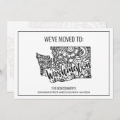 引っ越しましたトゥワシントン州フローラ曼荼羅 案内状 (正面/裏面)