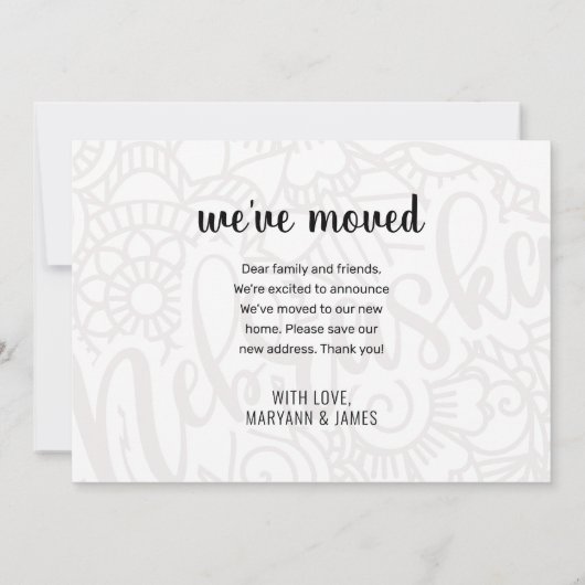 引っ越しましたトネブラスカ州フローラ曼荼羅 案内状 (裏面)