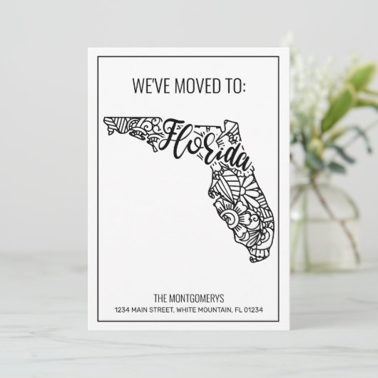 引っ越しましたトフロリダ州フローラマンダラホーム 案内状 (スタンド正面)