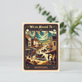 引っ越しましたトモンタナ |ヴィンテージはがき ポストカード (スタンド正面)