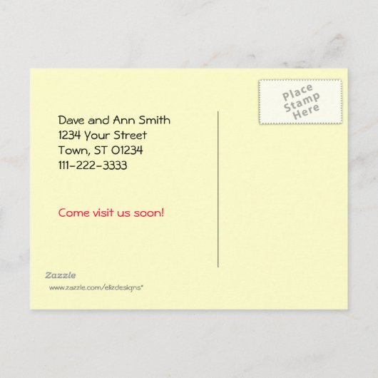 引っ越しましたトレーラーはがき 案内ポストカード (裏面)