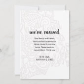 引っ越しましたトロードアイランド州フローラ曼荼羅 案内状 (裏面)