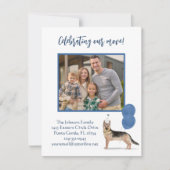 引っ越しましたドイツのシェファードファミリー写真予算 案内状 (正面)