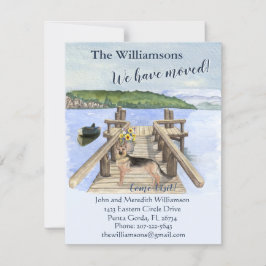 引っ越しましたドッグレイクボートマウンテン波止場移動 案内状