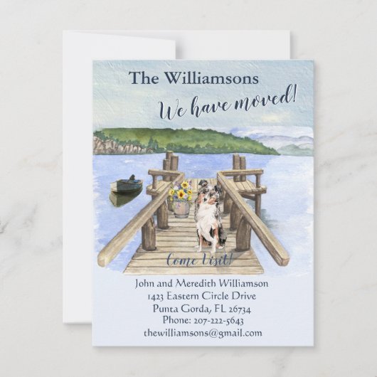 引っ越しましたドッグレイクボートマウンテン波止場移動 案内状 (正面)