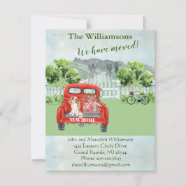 引っ越しましたドッグレッドトラックカントリー側フローラ移動 案内状