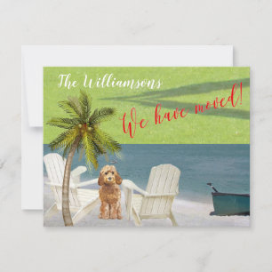引っ越しましたドッグ海ビーチ予算の移動 案内状