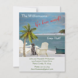 引っ越しましたドッグ海ビーチ予算の移動 案内状