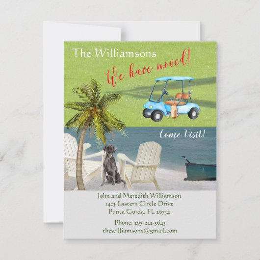 引っ越しましたドッグ海ビーチ予算の移動 案内状 (正面)