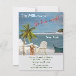 引っ越しましたドッグ海ビーチ予算の移動 案内状