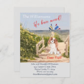 引っ越しましたドッグ海ビーチ移動 案内状 (正面/裏面)