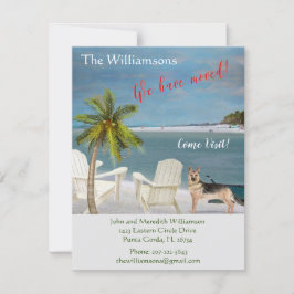 引っ越しましたドッグ海ビーチ移動 案内状