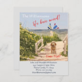 引っ越しましたドッグ海ビーチ移動 案内状 (正面/裏面)