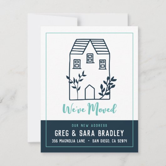 引っ越しましたドールハウスニューアドレスカード カード (正面)