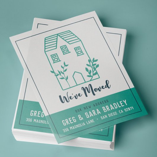 引っ越しましたドールハウスニューアドレスカード カード