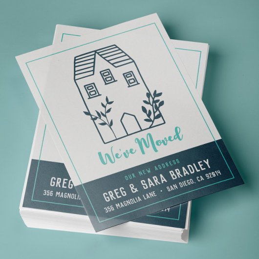 引っ越しましたドールハウスニューアドレスカード カード