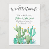 引っ越しましたニューアドレスアナウンスメントハウスサボテン 案内ポストカード (正面)