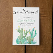 引っ越しましたニューアドレスアナウンスメントハウスサボテン 案内ポストカード