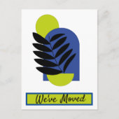 引っ越しましたニューアドレス抽象芸術植物学 ポストカード (正面)