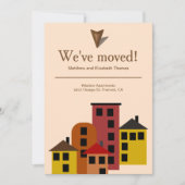 引っ越しましたニューアパートメントムービングアナウンスメント 案内状 (正面)