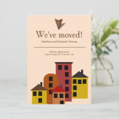引っ越しましたニューアパートメントムービングアナウンスメント 案内状 (スタンド正面)
