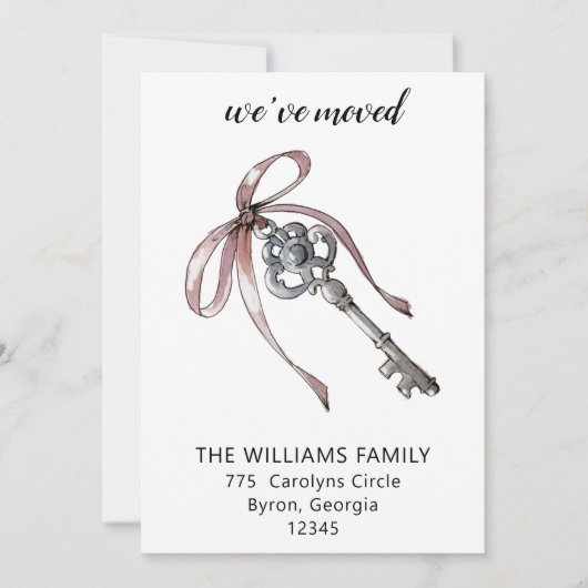 引っ越しましたニューハウス鍵引越し告知 (正面)